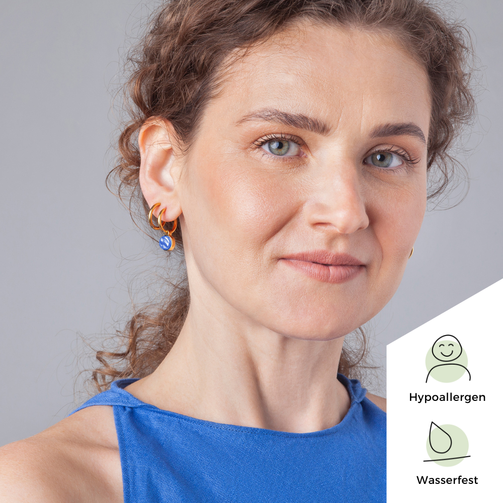 Foto von Hoop earrings with charms • Mix & Match earrings • 16mm Foto von Hoop earrings with charms • Mix & Match earrings • 16mm
