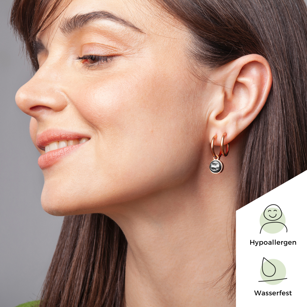 Foto von Hoop earrings with charms • Mix & Match earrings • 16mm Foto von Hoop earrings with charms • Mix & Match earrings • 16mm