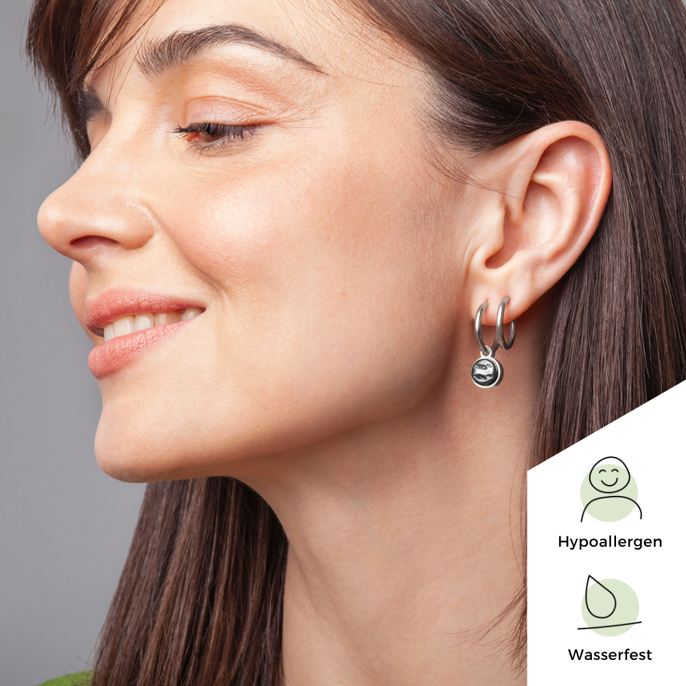 Foto von Hoop earrings with charms • Mix & Match earrings • 16mm Foto von Hoop earrings with charms • Mix & Match earrings • 16mm