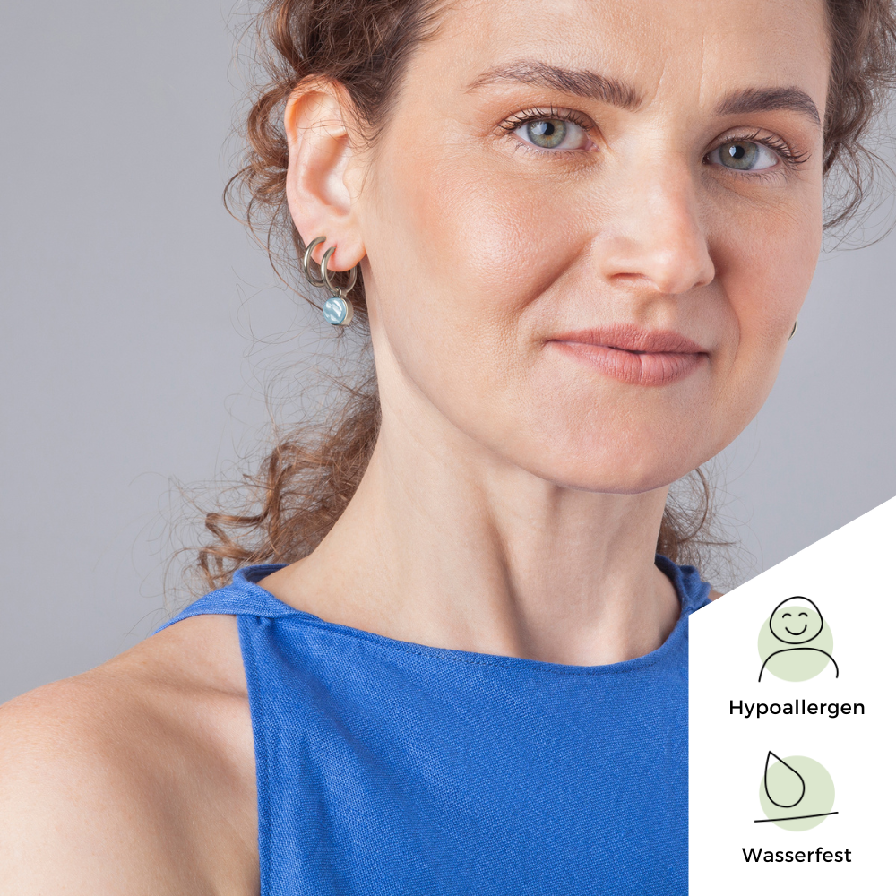 Foto von Hoop earrings with charms • Mix & Match earrings • 16mm Foto von Hoop earrings with charms • Mix & Match earrings • 16mm