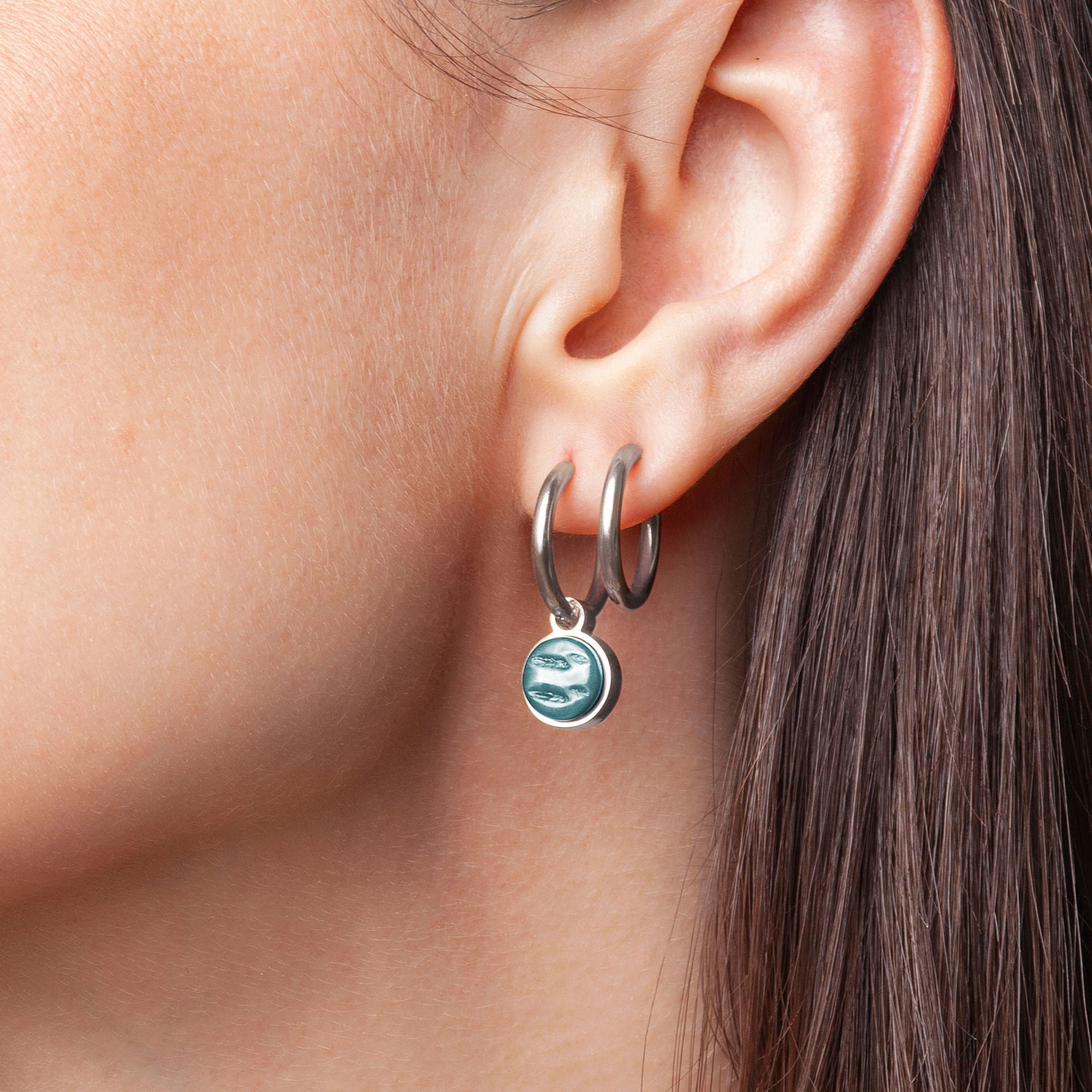 Foto von Hoop earrings with charms • Mix & Match earrings • 16mm Foto von Hoop earrings with charms • Mix & Match earrings • 16mm