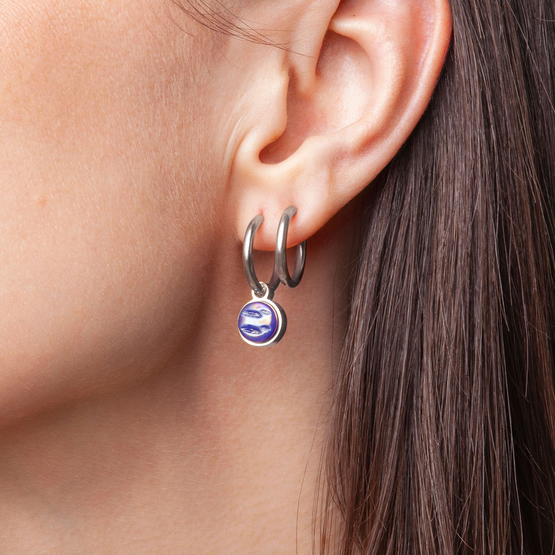 Foto von Hoop earrings with charms • Mix & Match earrings • 16mm Foto von Hoop earrings with charms • Mix & Match earrings • 16mm