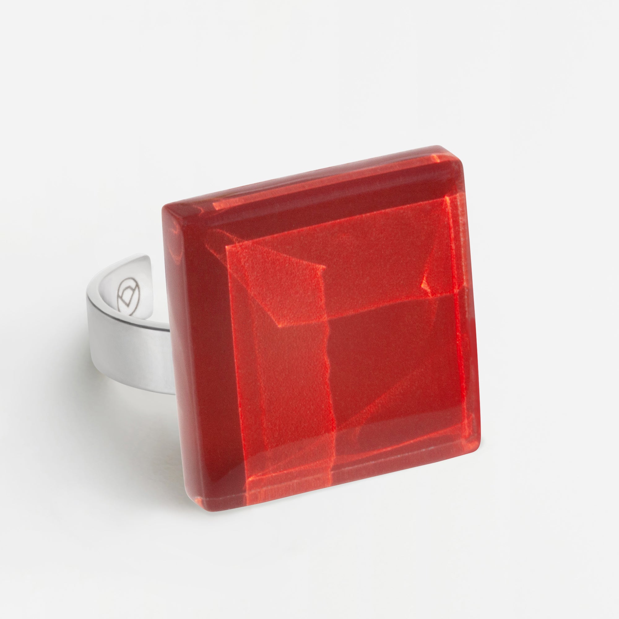 Foto von Statement Ring mit Stein 20mm • größenverstellbar