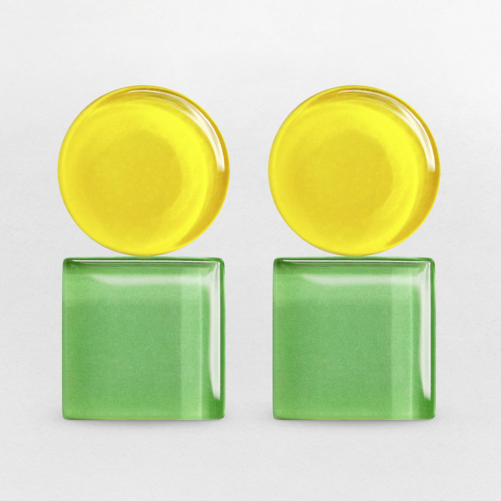 Geometrische Clip Ohrringe Geometrische Clip Ohrringe