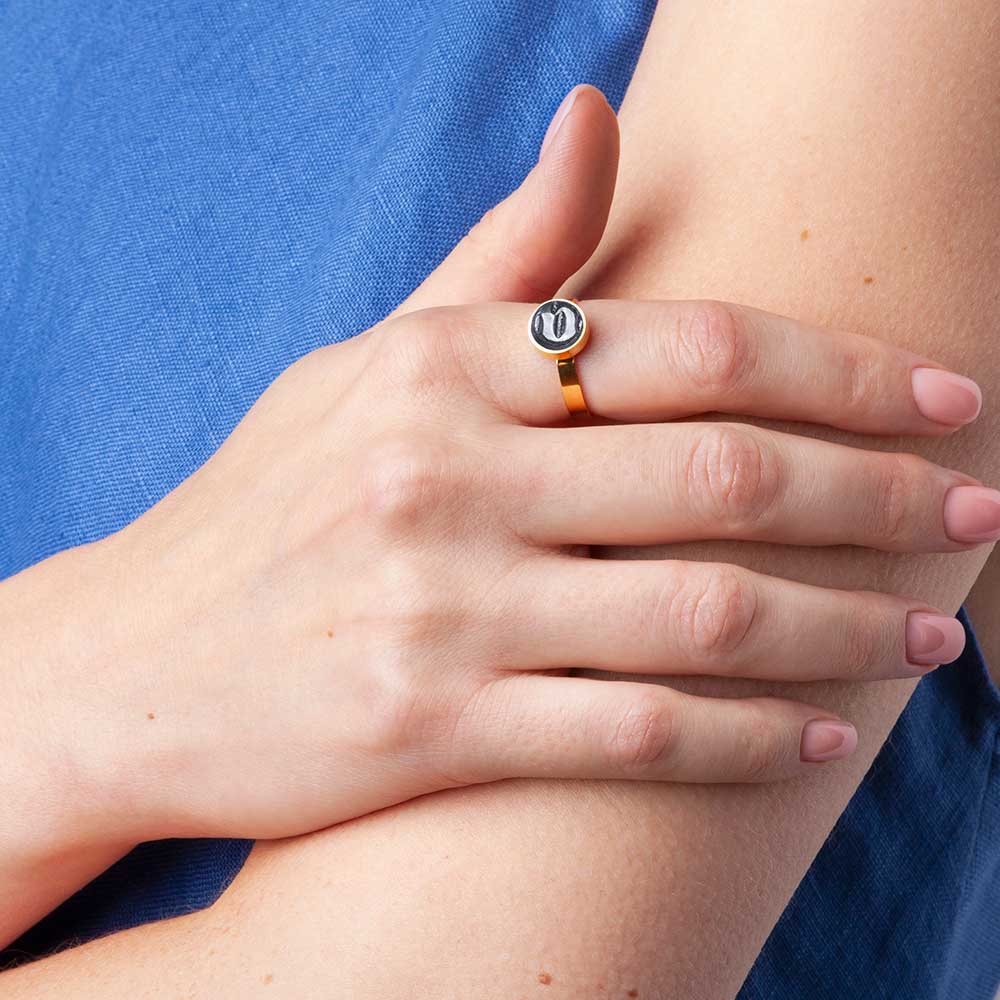 Foto von Adjustable ring with stone • 8mm Foto von Adjustable ring with stone • 8mm