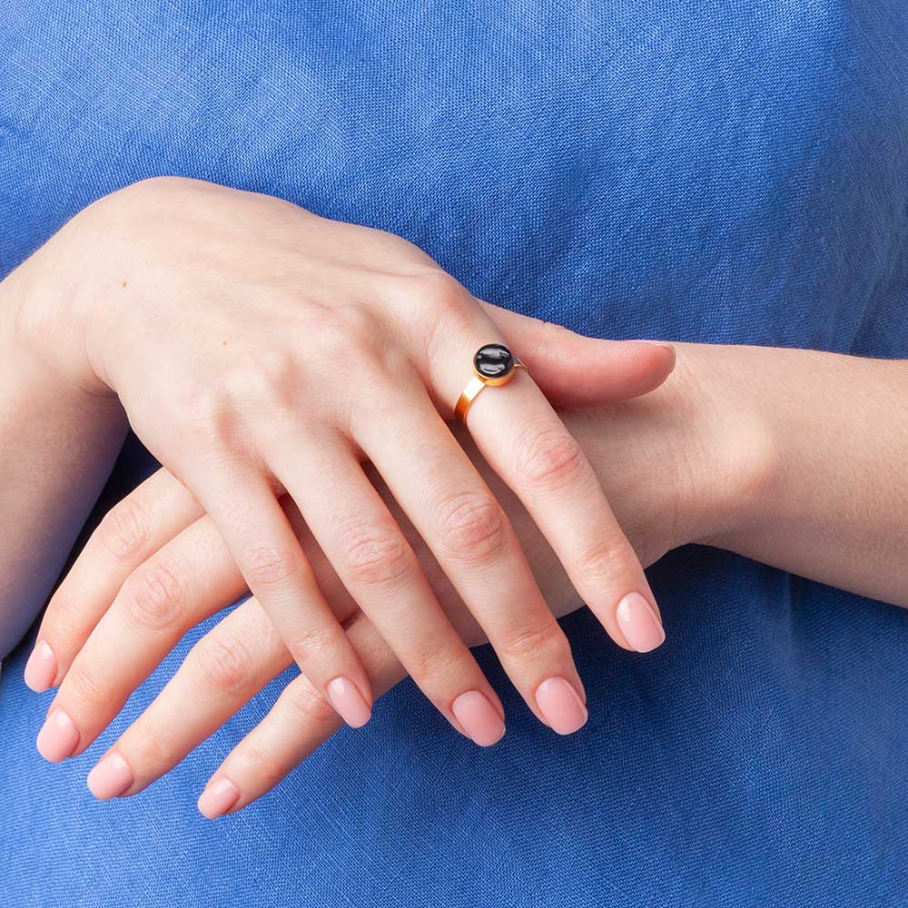 Foto von Adjustable ring with stone • 8mm Foto von Adjustable ring with stone • 8mm