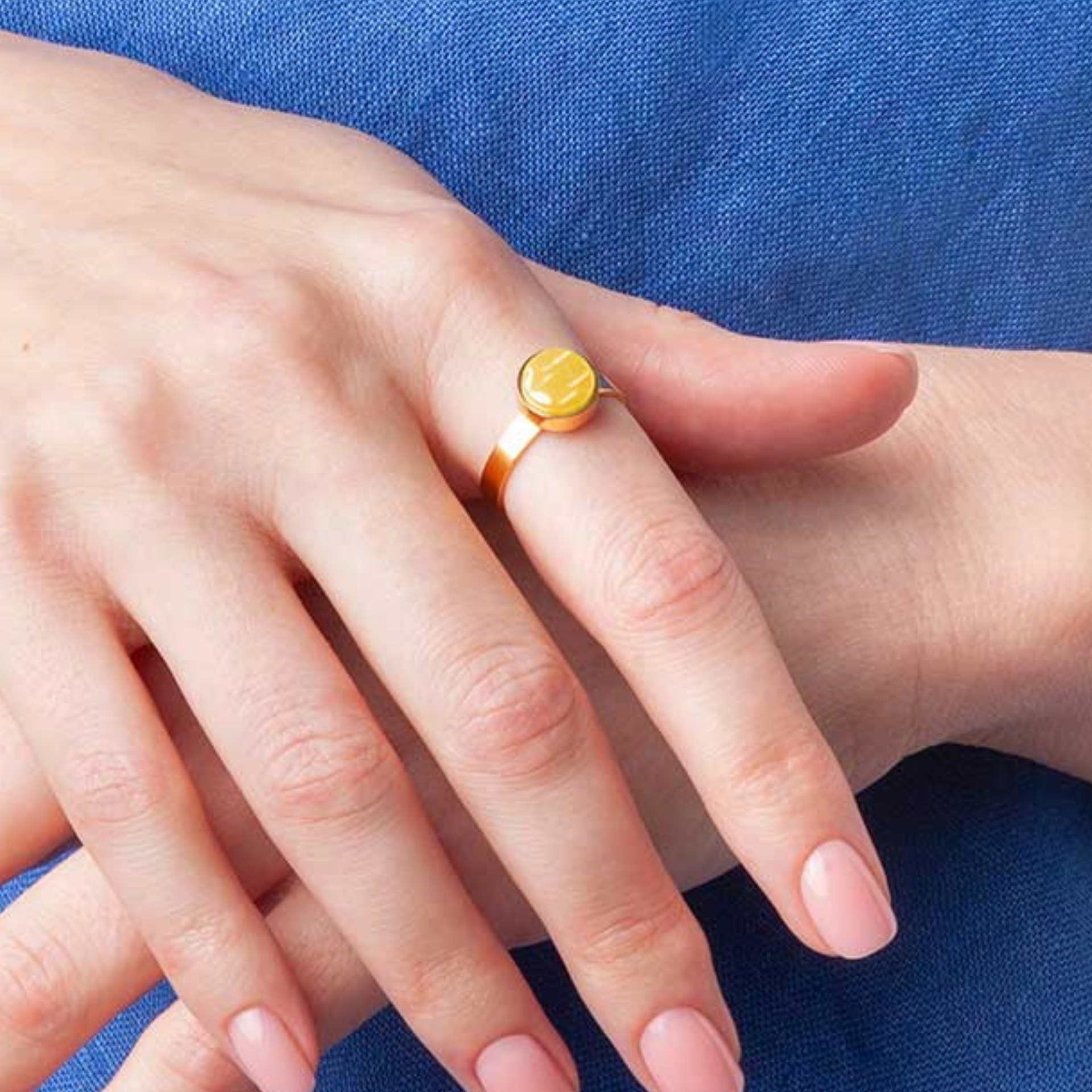 Foto von Adjustable ring with stone • 8mm Foto von Adjustable ring with stone • 8mm