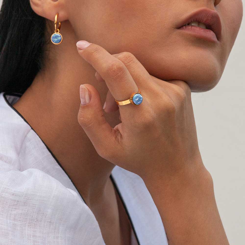 Foto von Adjustable ring with stone • 8mm Foto von Adjustable ring with stone • 8mm