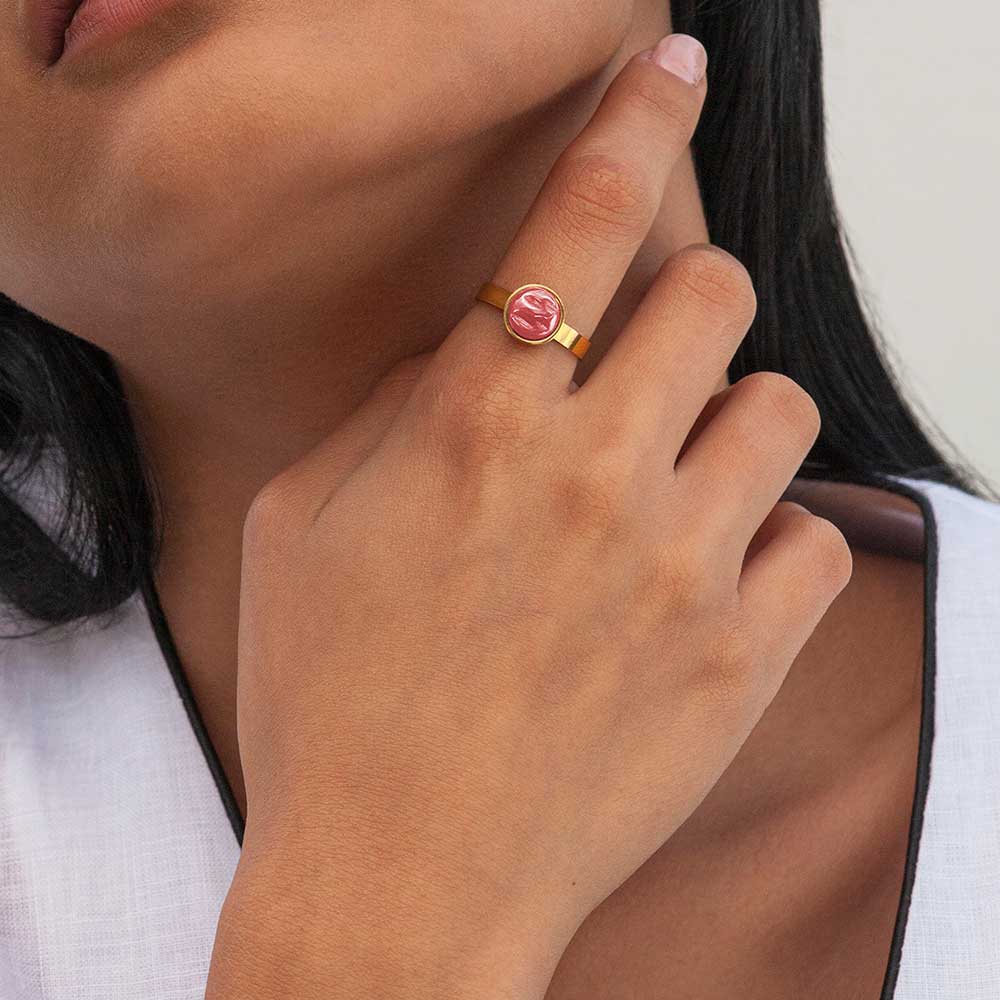 Foto von Adjustable ring with stone • 8mm Foto von Adjustable ring with stone • 8mm