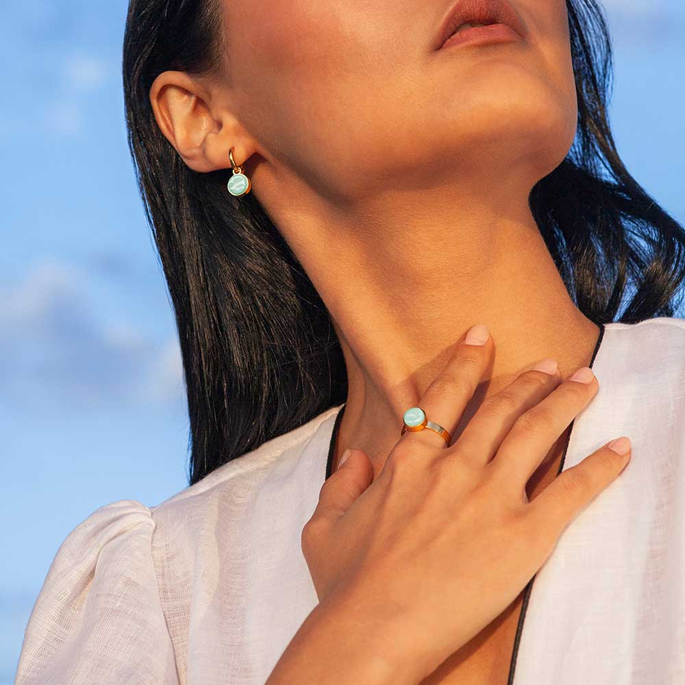 Foto von Adjustable ring with stone • 8mm Foto von Adjustable ring with stone • 8mm