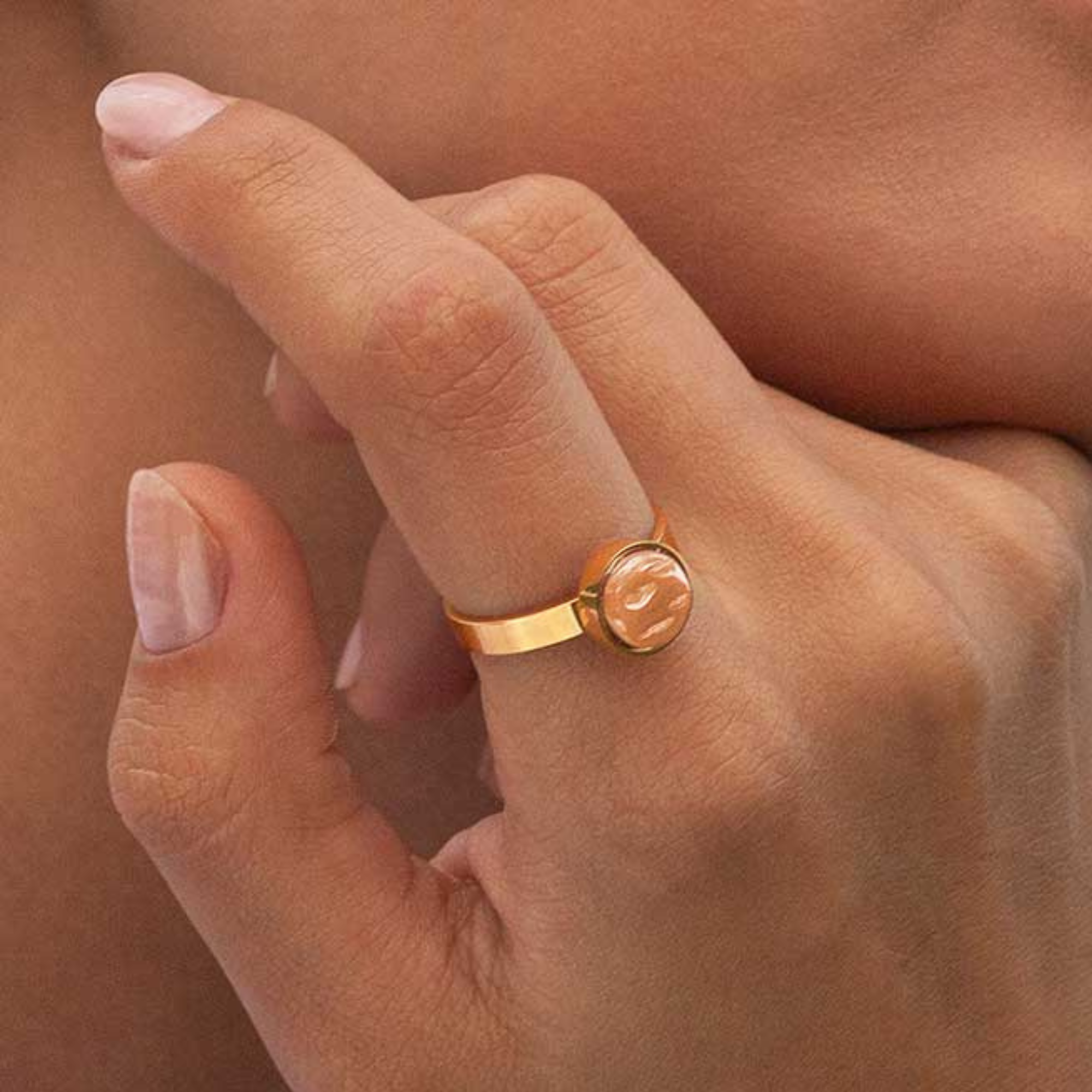 Foto von Verstellbarer Ring mit Stein • 8mm