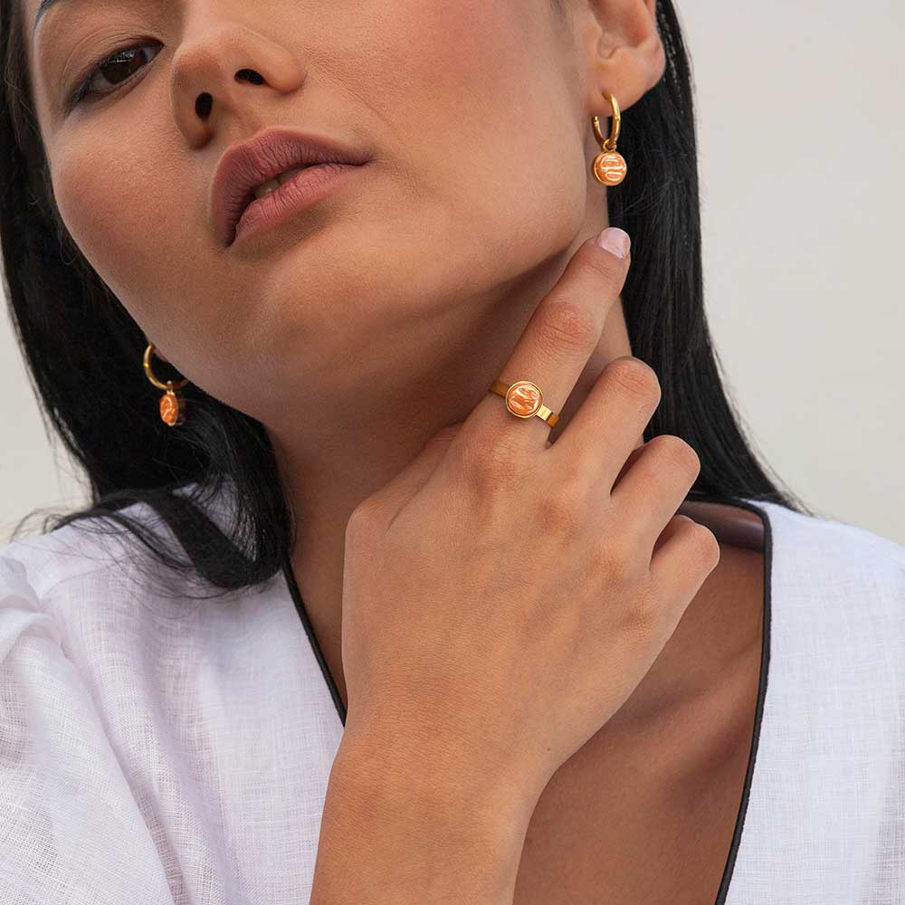 Foto von Adjustable ring with stone • 8mm Foto von Adjustable ring with stone • 8mm