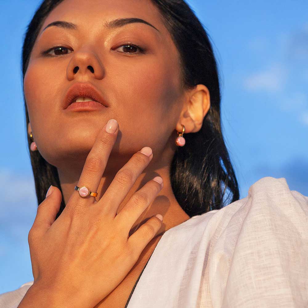 Foto von Adjustable ring with stone • 8mm Foto von Adjustable ring with stone • 8mm