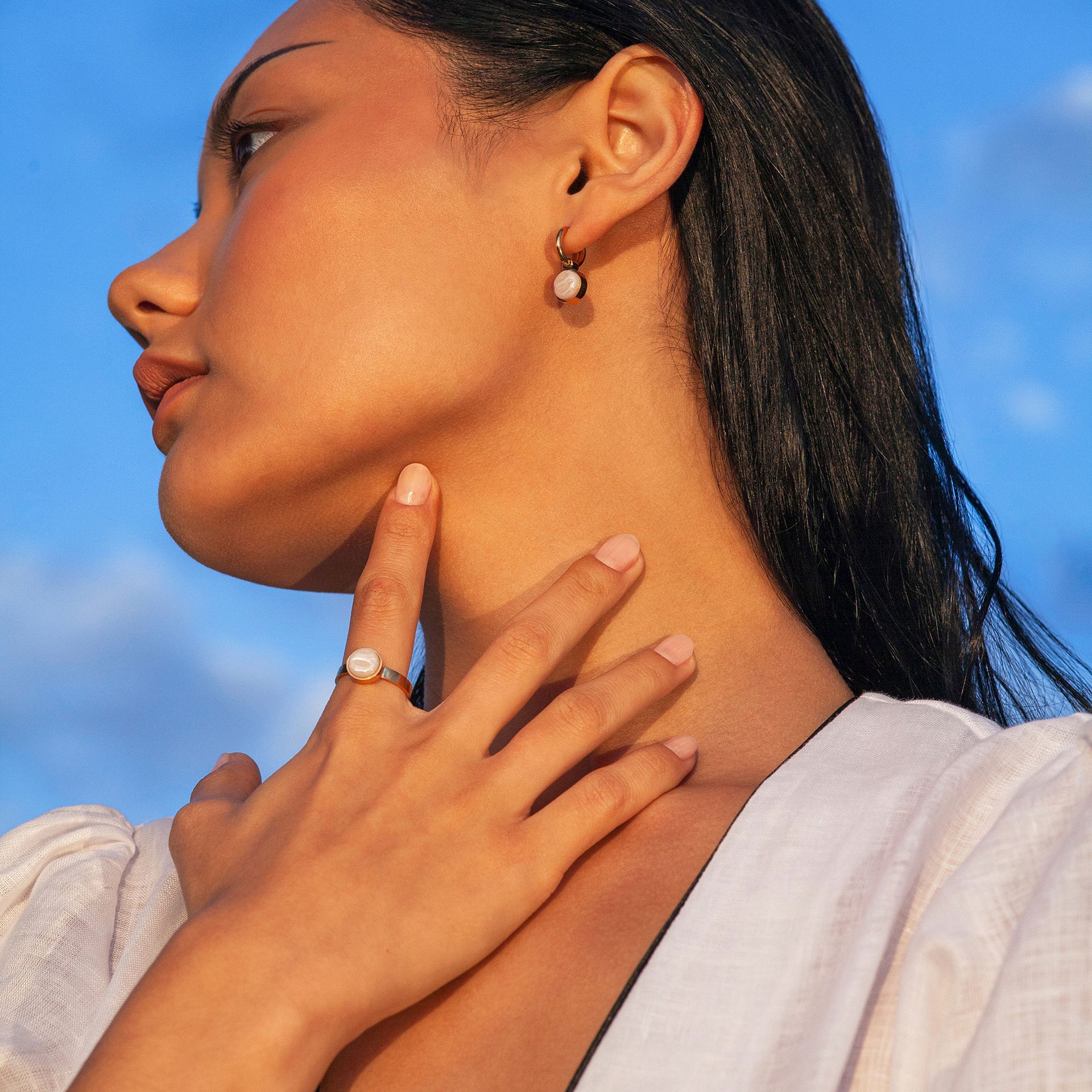 Foto von Adjustable ring with stone • 8mm Foto von Adjustable ring with stone • 8mm