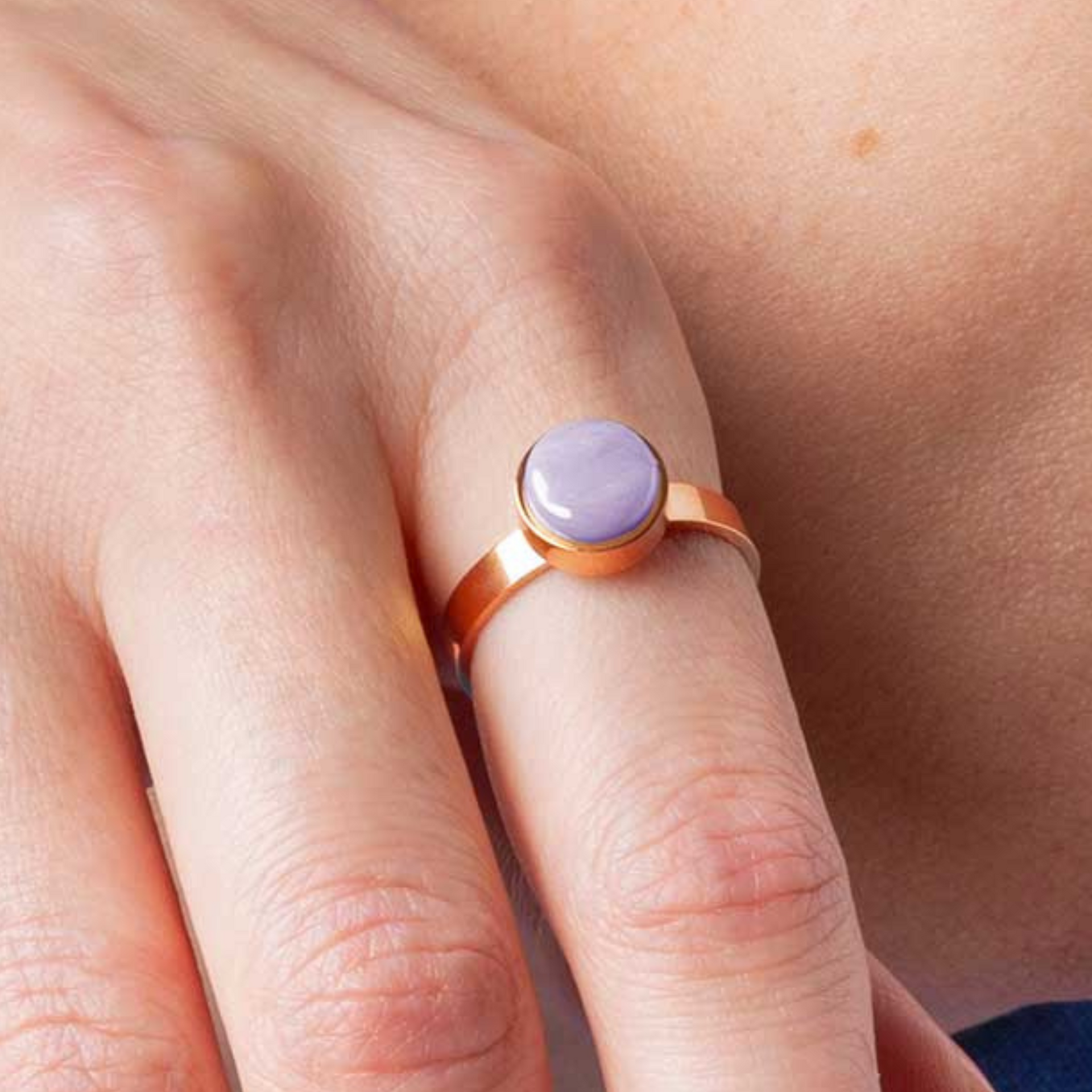 Foto von Adjustable ring with stone • 8mm Foto von Adjustable ring with stone • 8mm