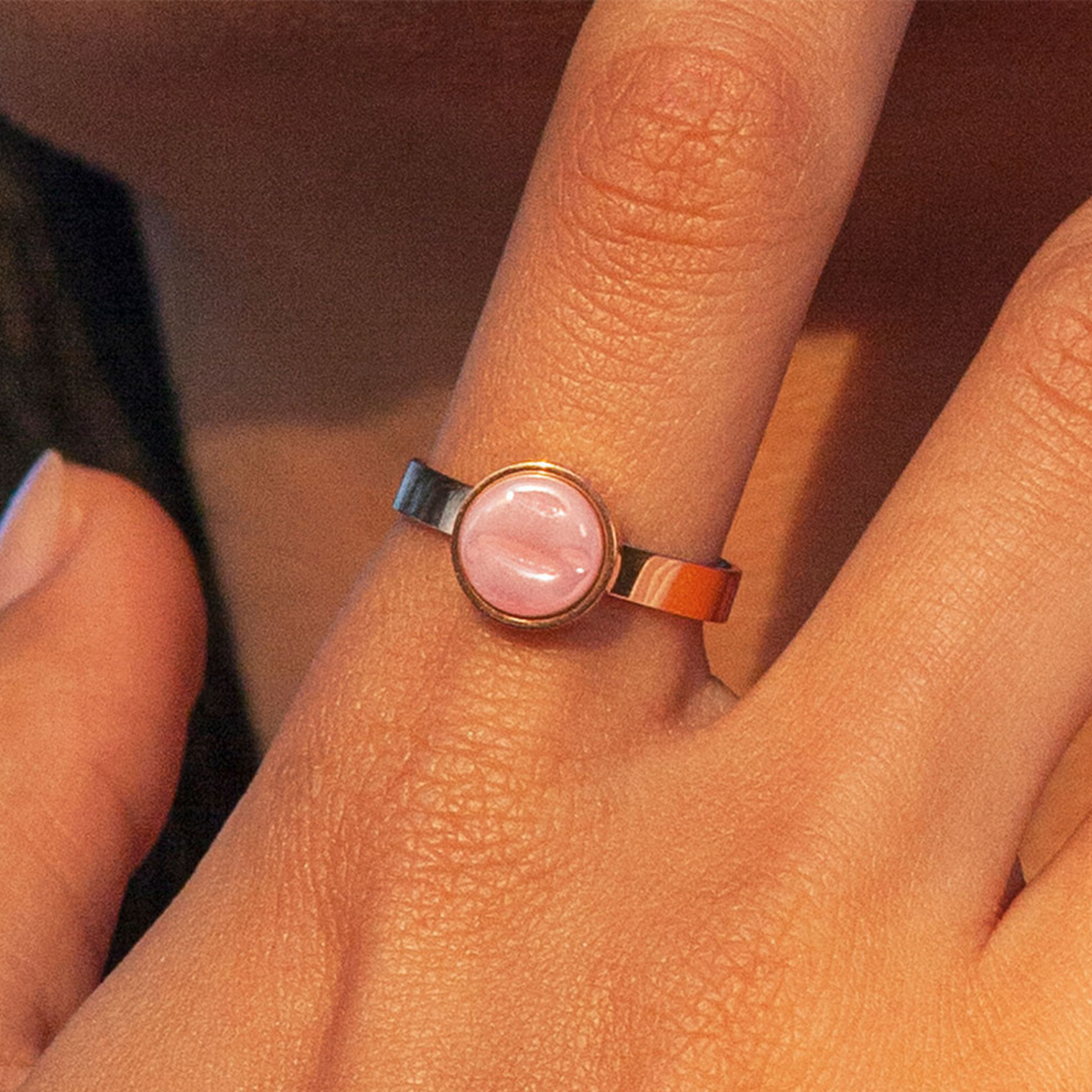 Foto von Adjustable ring with stone • 8mm Foto von Adjustable ring with stone • 8mm