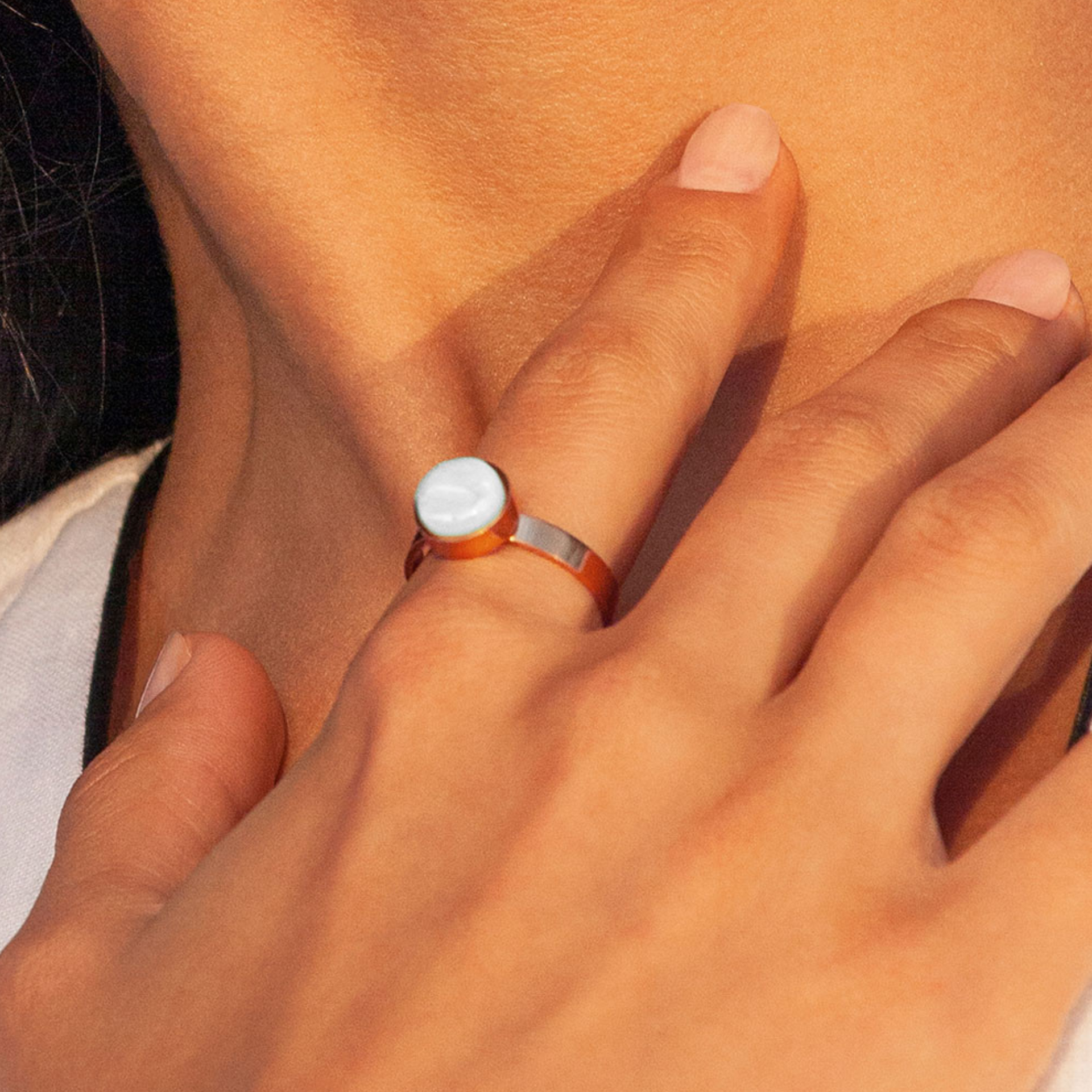 Foto von Adjustable ring with stone • 8mm Foto von Adjustable ring with stone • 8mm