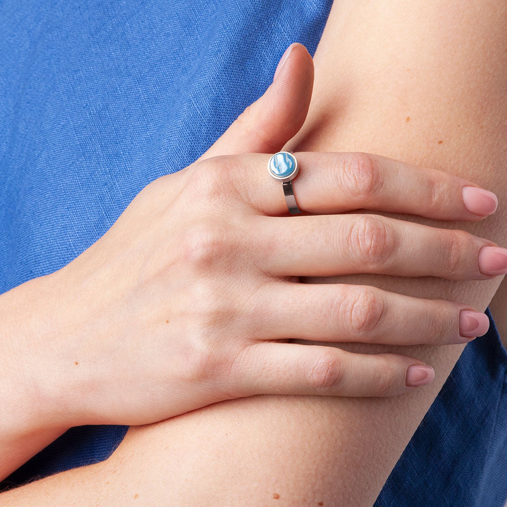 Foto von Adjustable ring with stone • 8mm Foto von Adjustable ring with stone • 8mm
