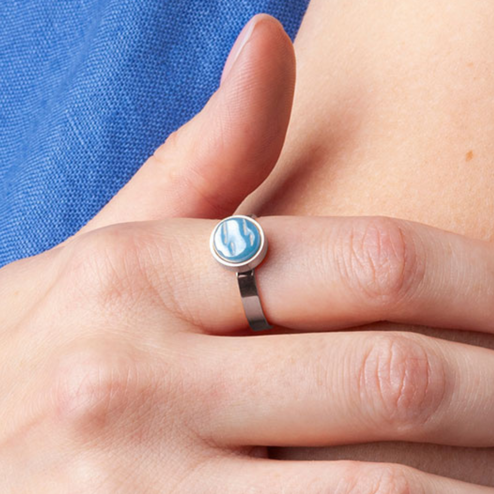 Foto von Adjustable ring with stone • 8mm Foto von Adjustable ring with stone • 8mm