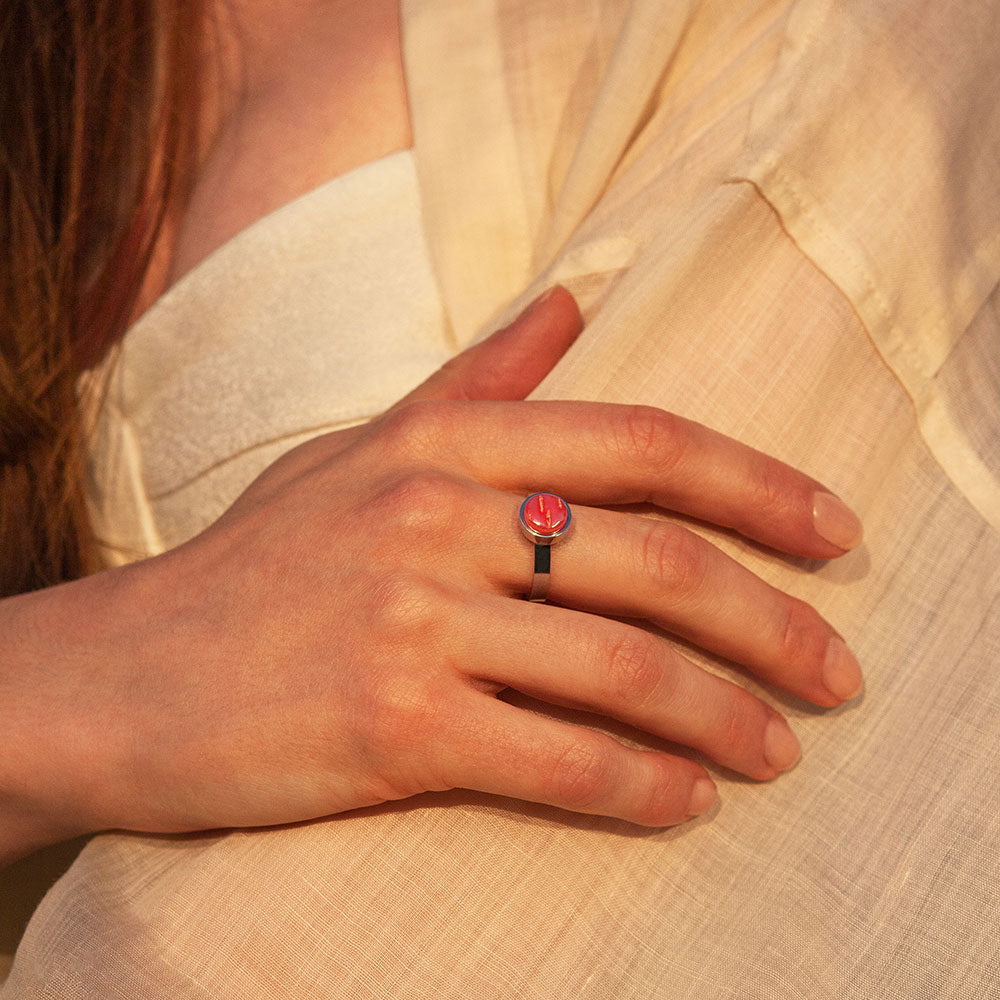 Foto von Adjustable ring with stone • 8mm Foto von Adjustable ring with stone • 8mm