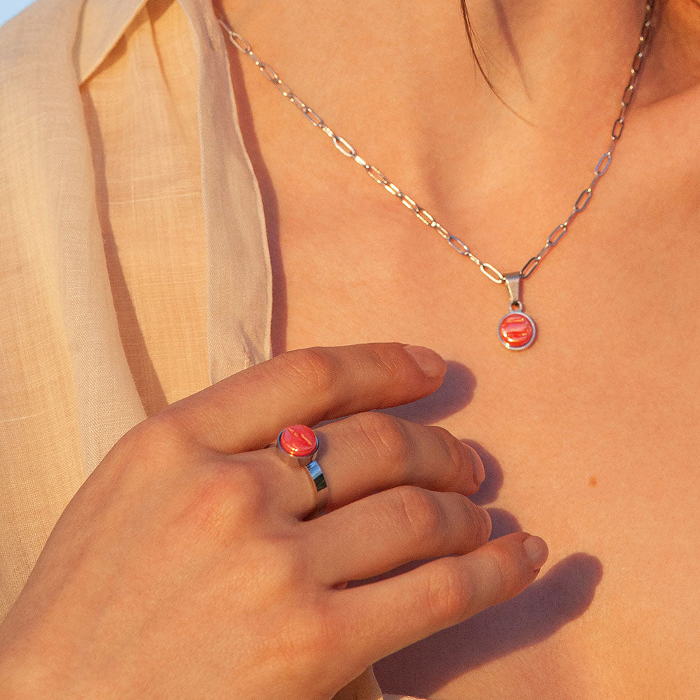 Foto von Adjustable ring with stone • 8mm Foto von Adjustable ring with stone • 8mm