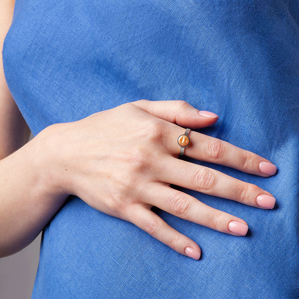 Foto von Adjustable ring with stone • 8mm Foto von Adjustable ring with stone • 8mm
