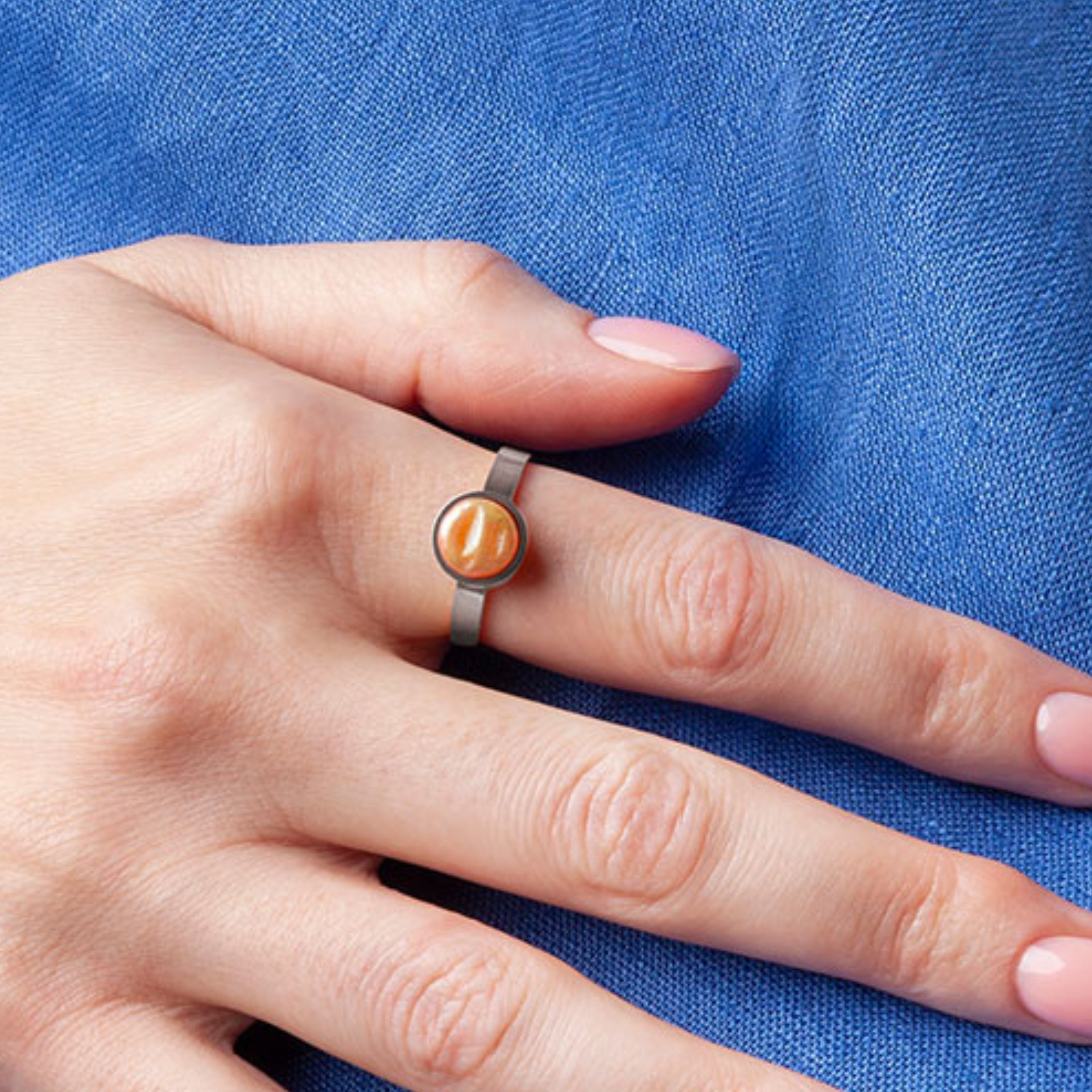 Foto von Adjustable ring with stone • 8mm Foto von Adjustable ring with stone • 8mm