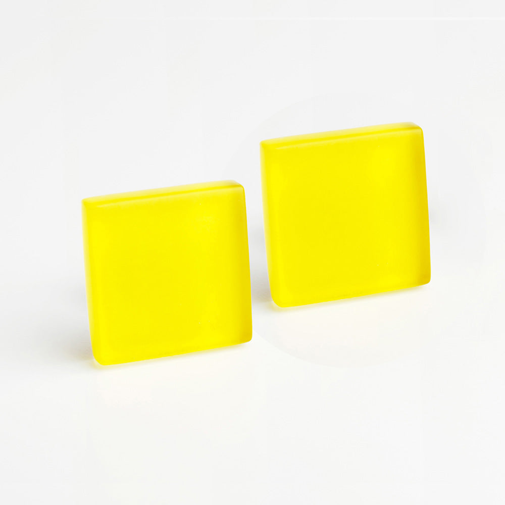 Foto von Quadratische Ohrclips aus Glas • 15mm Foto von Quadratische Ohrclips aus Glas • 15mm