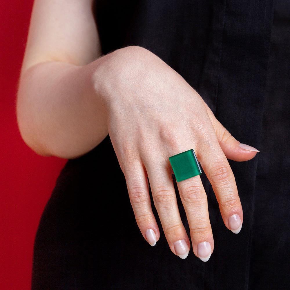 Foto von Statement ring with 20mm stone • adjustable size Foto von Statement ring with 20mm stone • adjustable size