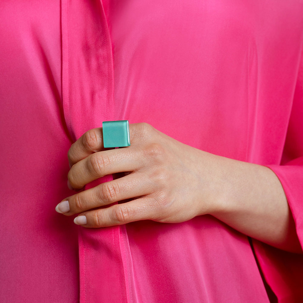 Foto von Statement ring with 20mm stone • adjustable size Foto von Statement ring with 20mm stone • adjustable size