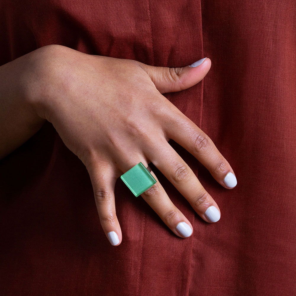 Foto von Statement ring with 20mm stone • adjustable size Foto von Statement ring with 20mm stone • adjustable size