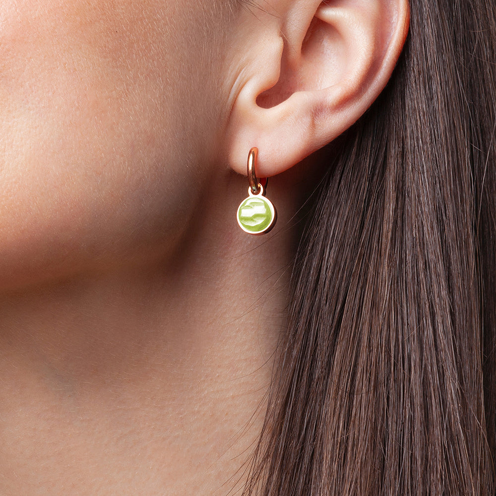 Foto von Hoop clip earrings with pendants • Mix & Match ear clips • 14mm Foto von Hoop clip earrings with pendants • Mix & Match ear clips • 14mm