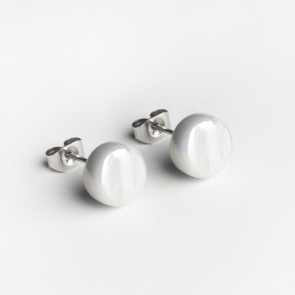 Foto von Set of 3 glass stud earrings • 8mm Foto von Set of 3 glass stud earrings • 8mm