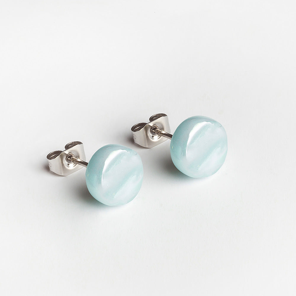 Foto von Set of 3 glass stud earrings • 8mm Foto von Set of 3 glass stud earrings • 8mm