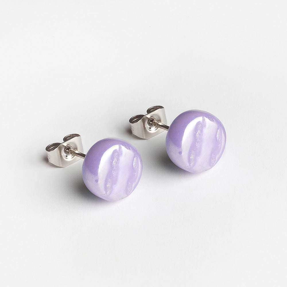 Foto von Set of 3 glass stud earrings • 8mm Foto von Set of 3 glass stud earrings • 8mm