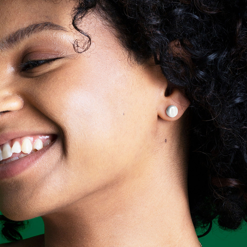 Foto von Set of 3 glass stud earrings • 8mm Foto von Set of 3 glass stud earrings • 8mm