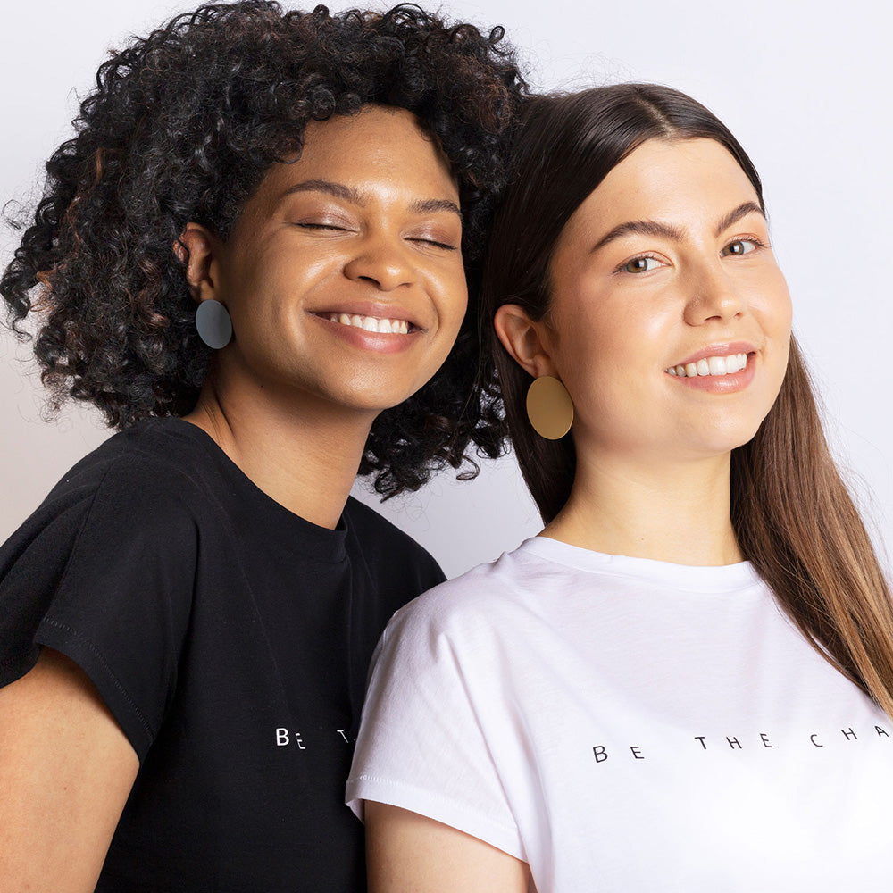 Foto von Round statement earrings • 30mm Foto von Round statement earrings • 30mm