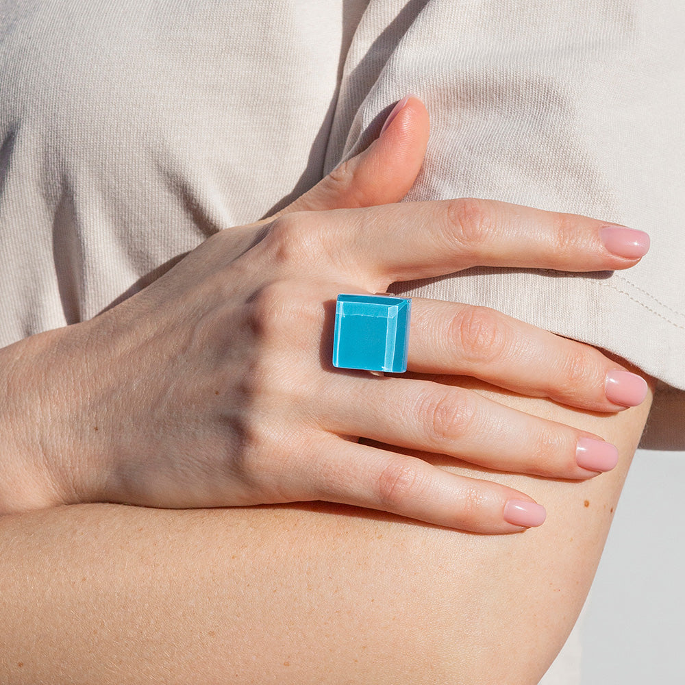 Foto von Statement ring with 20mm stone • adjustable size Foto von Statement ring with 20mm stone • adjustable size