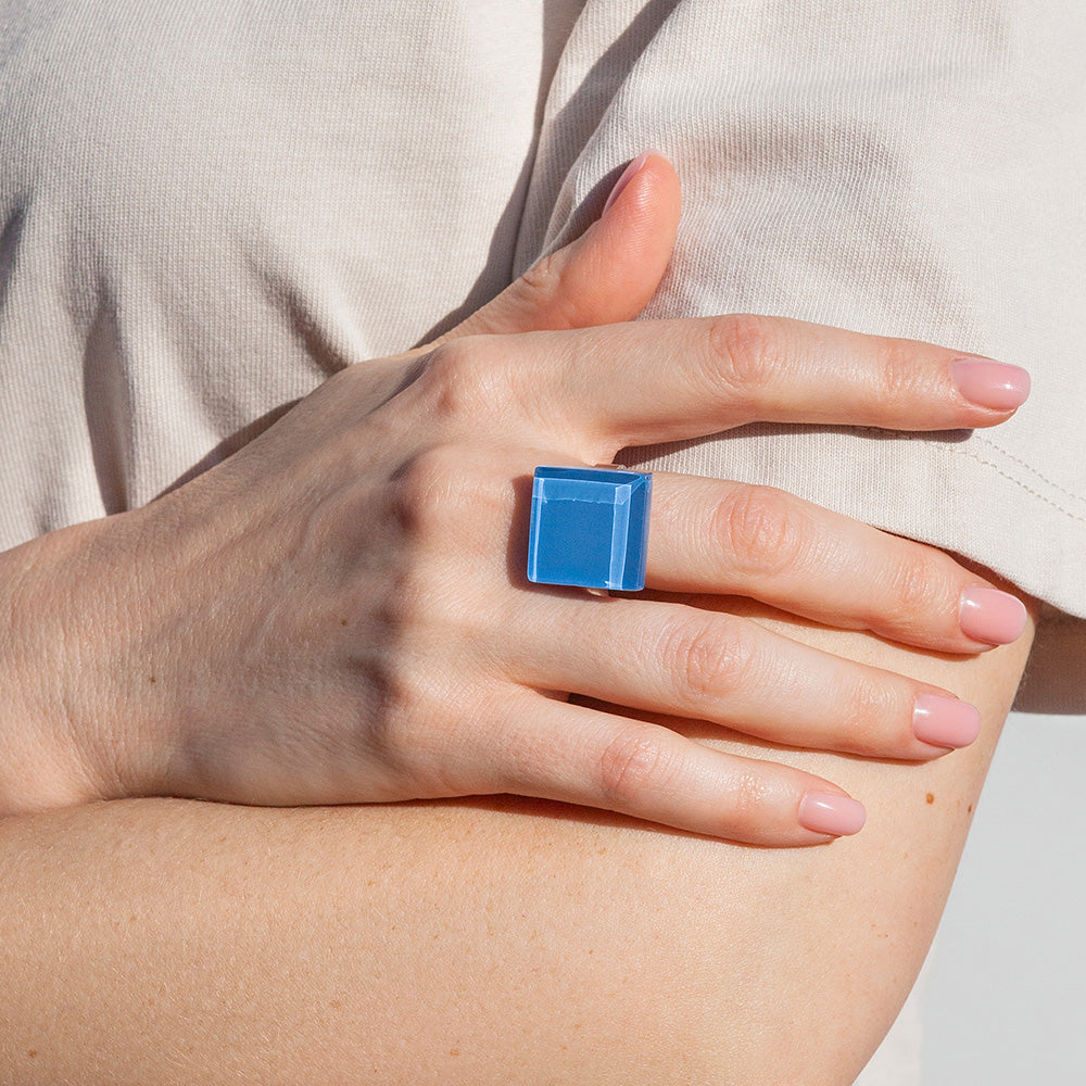 Foto von Statement ring with 20mm stone • adjustable size Foto von Statement ring with 20mm stone • adjustable size