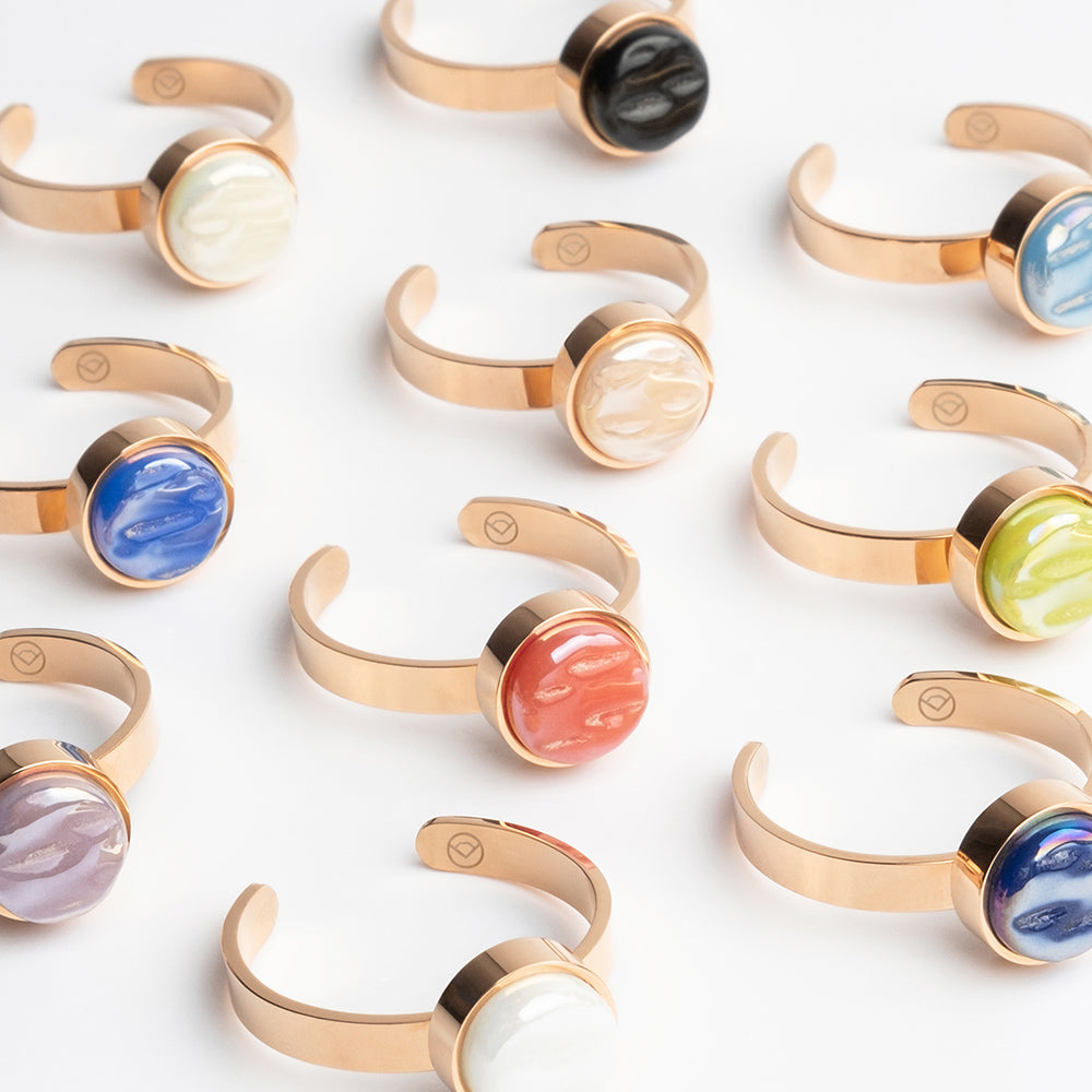 Foto von Adjustable ring with stone • 8mm Foto von Adjustable ring with stone • 8mm