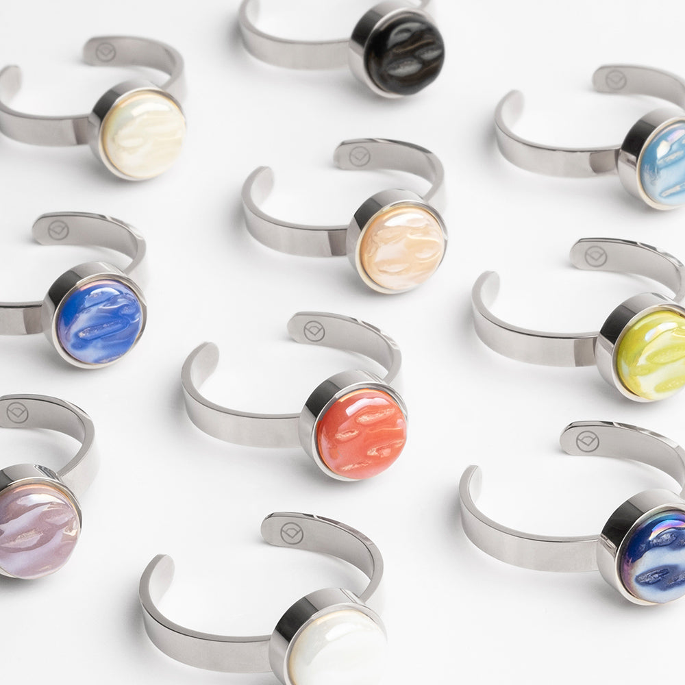 Foto von Adjustable ring with stone • 8mm Foto von Adjustable ring with stone • 8mm