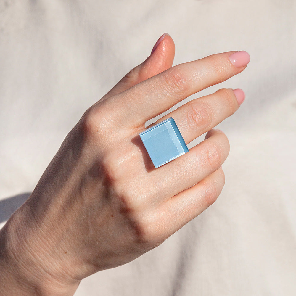Foto von Statement Ring mit Stein 20mm • größenverstellbar