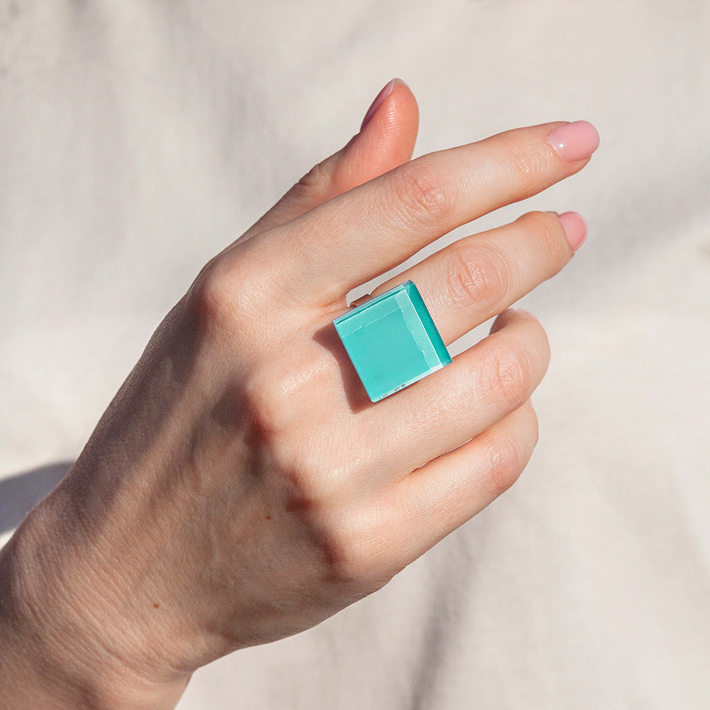 Foto von Statement ring with 20mm stone • adjustable size Foto von Statement ring with 20mm stone • adjustable size