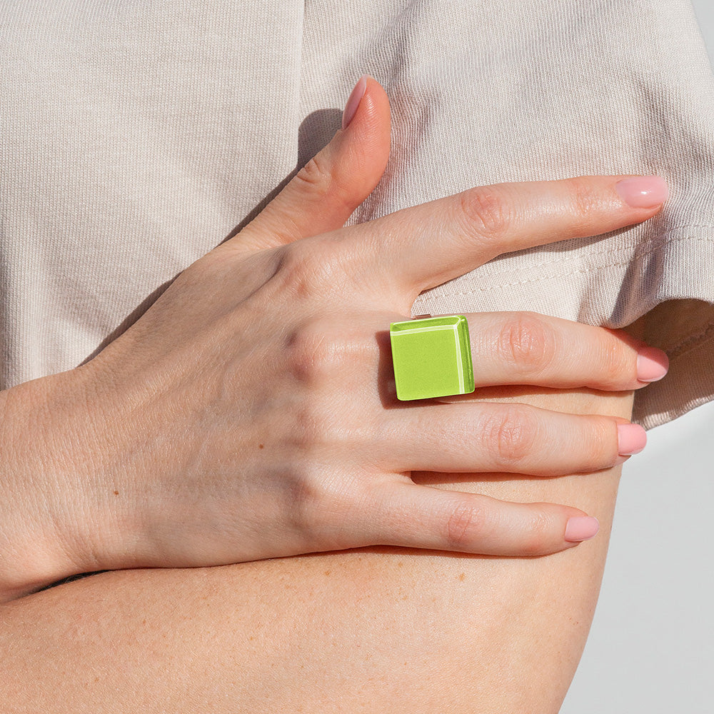 Foto von Statement ring with 20mm stone • adjustable size Foto von Statement ring with 20mm stone • adjustable size
