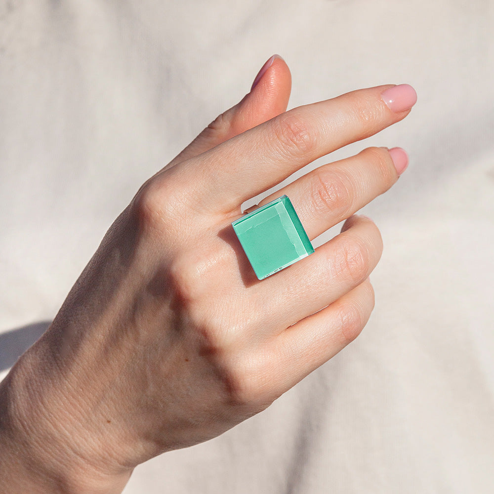 Foto von Statement ring with 20mm stone • adjustable size Foto von Statement ring with 20mm stone • adjustable size