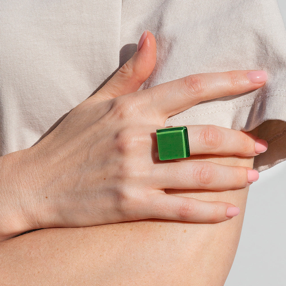 Foto von Statement ring with 20mm stone • adjustable size Foto von Statement ring with 20mm stone • adjustable size