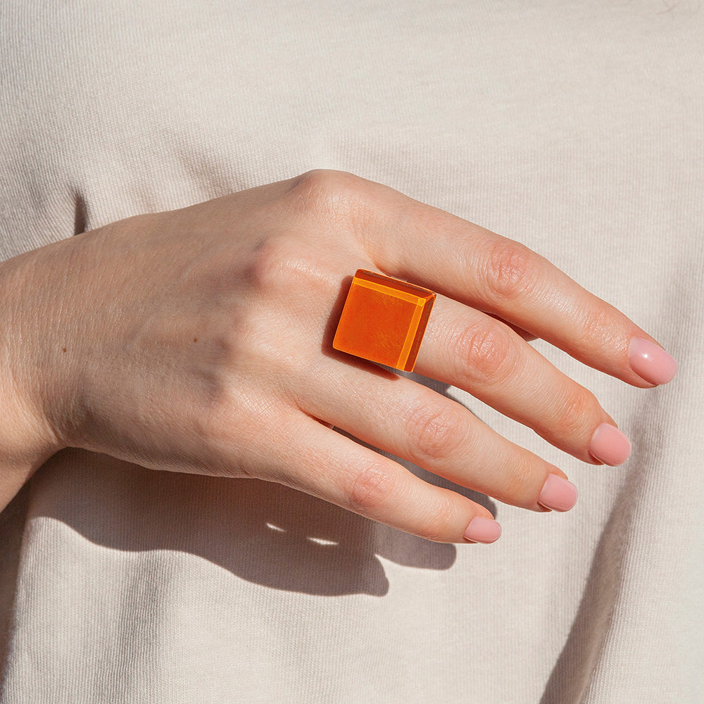 Foto von Statement ring with 20mm stone • adjustable size Foto von Statement ring with 20mm stone • adjustable size