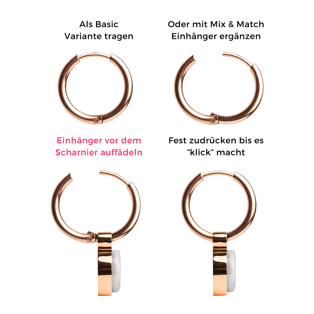 Foto von Hoop earrings with charms • Mix & Match earrings • 16mm Foto von Hoop earrings with charms • Mix & Match earrings • 16mm