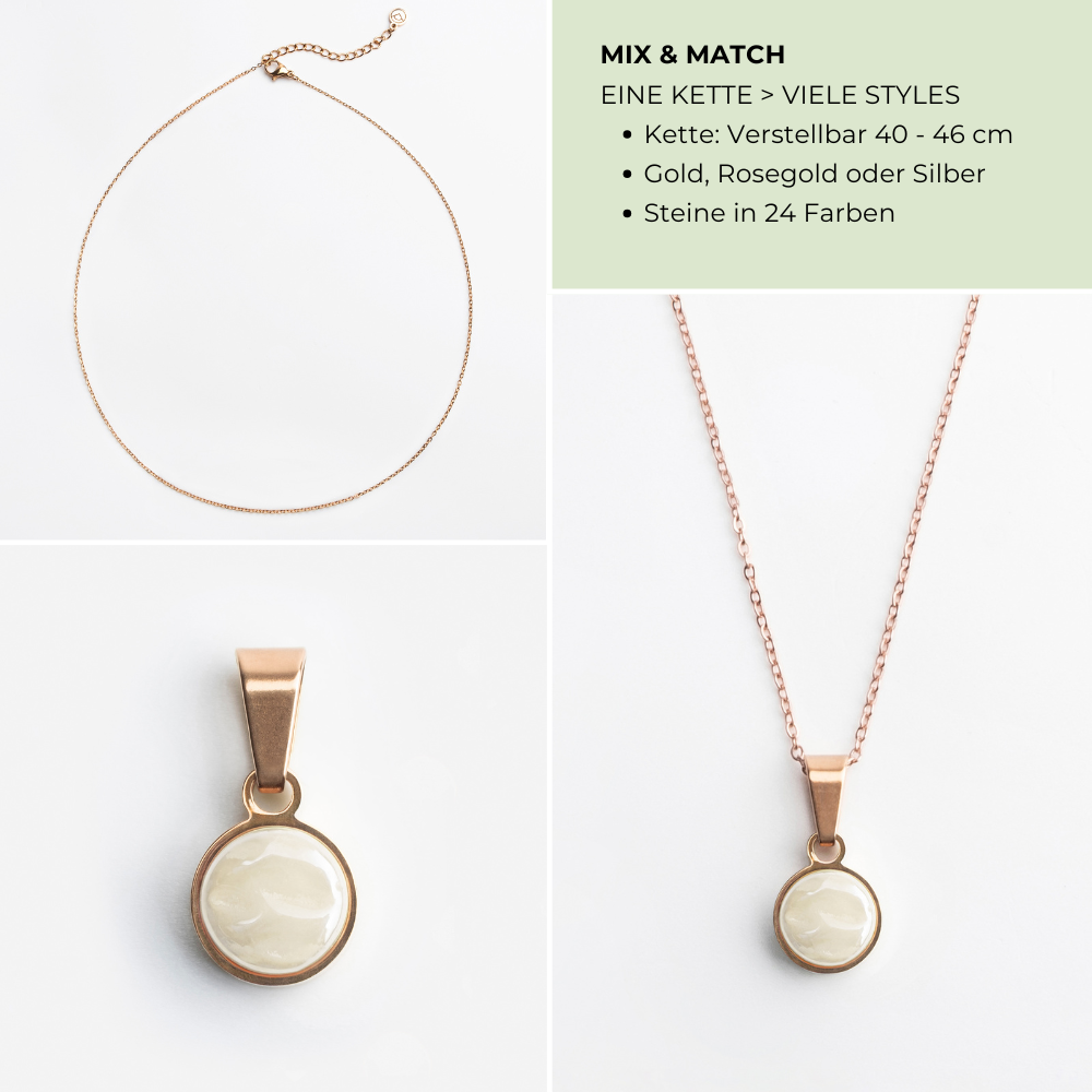 Foto von Fine stainless steel link chain • Mix & Match necklace Foto von Fine stainless steel link chain • Mix & Match necklace