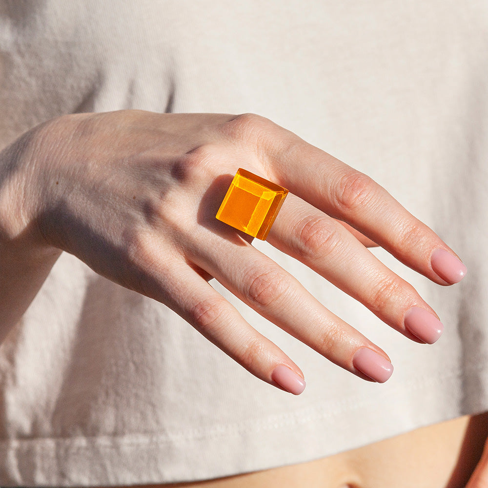 Foto von Statement ring with 20mm stone • adjustable size Foto von Statement ring with 20mm stone • adjustable size